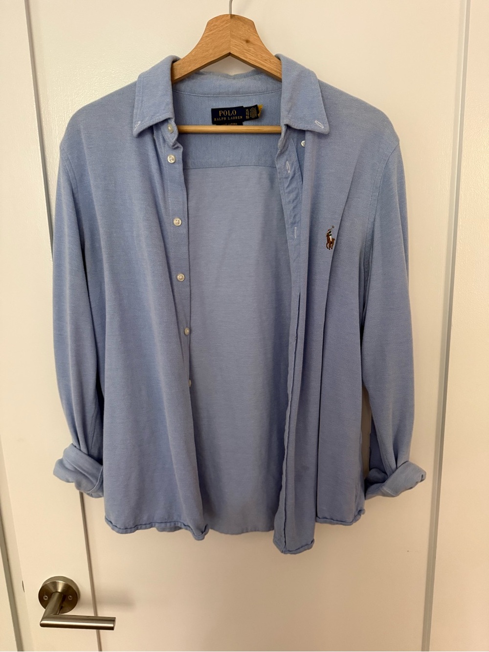 Polo by Ralph Lauren Sky Blue Casual Cotton Button-Down Shirt